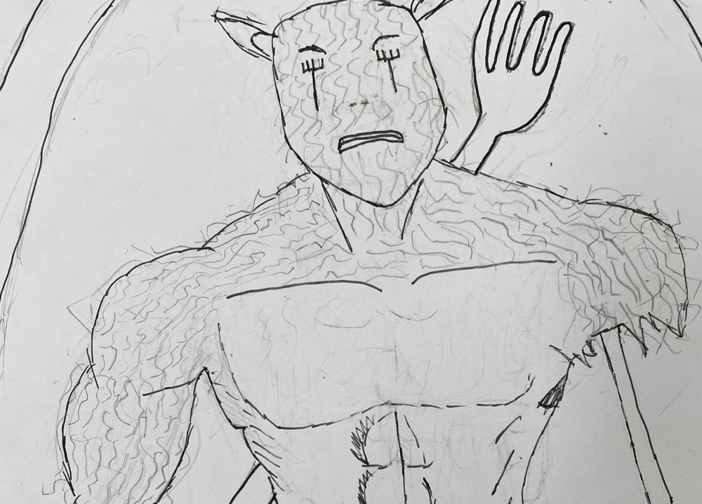 Zeichnung eines Monsters